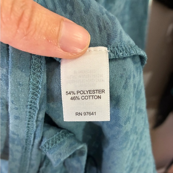 Women’s J. Jill blue 3/4 sleeve top - Picture 4 of 6